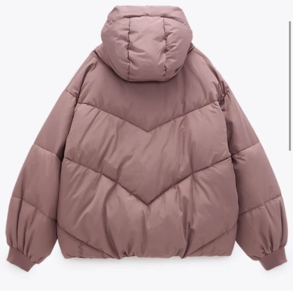 Zara Water Repellent Hooded Jacket Mauve - Picture 11 of 13